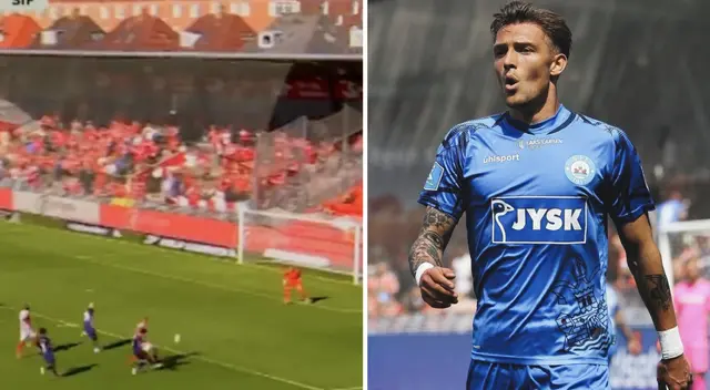 Oliver Sonne se lució con gran definición con Silkeborg ante Aalborg Oliver Sonne se lució con gran definición con Silkeborg ante Aalborg