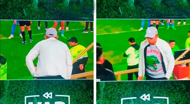 Edison Flores fue visto hablándole al árbitro durante revisión del VAR. Edison Flores fue visto hablándole al árbitro durante revisión del VAR.