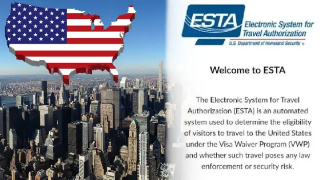 El documento para ingresar a Estados Unidos sin visa. El documento para ingresar a Estados Unidos sin visa.