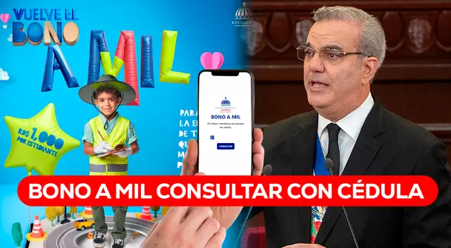 El Ministerio de Educación enseña cómo cobrar el Bono a Mil en la República Dominicana. El Ministerio de Educación enseña cómo cobrar el Bono a Mil en la República Dominicana.