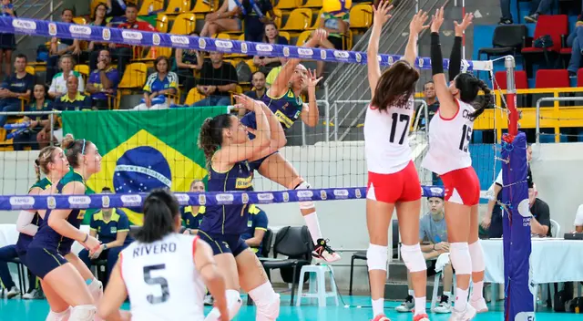 Perú perdió ante Brasil en sets corridos por el Sudamericano de Vóley Sub 19.