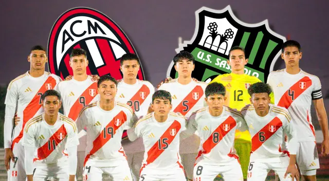 Perú anunció convocados de la sub 17 para amistosos con jugadores de Milán y Sassuolo.