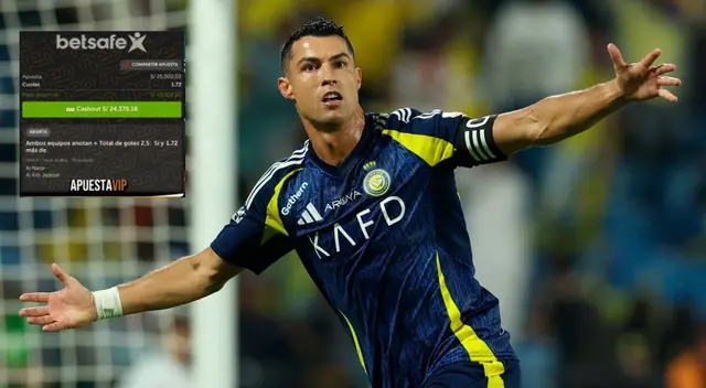 El Al Nassr de Cristiano Ronaldo se enfrentó al Al-Ahli Saudi y un apostador peruano perdió miles de soles tras errar en su pronóstico. El Al Nassr de Cristiano Ronaldo se enfrentó al Al-Ahli Saudi y un apostador peruano perdió miles de soles tras errar en su pronóstico.