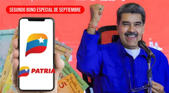 El Segundo Bono Especial de septiembre 2024 se paga mediante el Sistema Patria. El Segundo Bono Especial de septiembre 2024 se paga mediante el Sistema Patria.