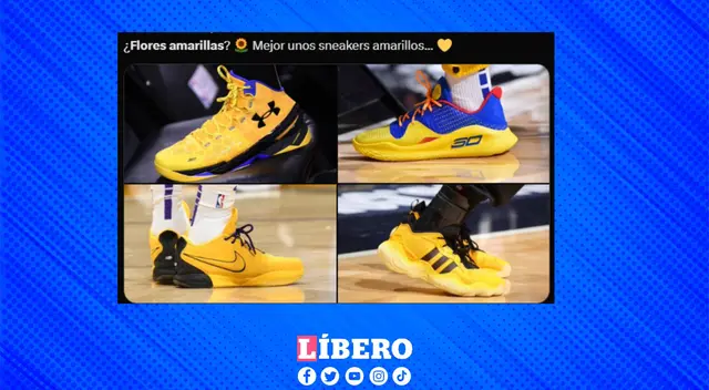Atrás quedaron las flores amarillas, a mí regálame zapatillas amarillas.