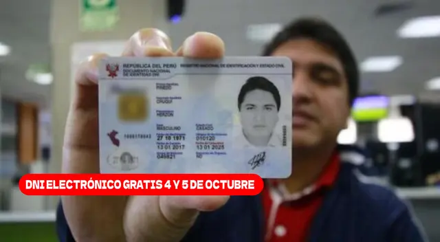 El RENIEC inició una campaña de DNI electrónicos gratis para el 5 y 4 de octubre. El RENIEC inició una campaña de DNI electrónicos gratis para el 5 y 4 de octubre.