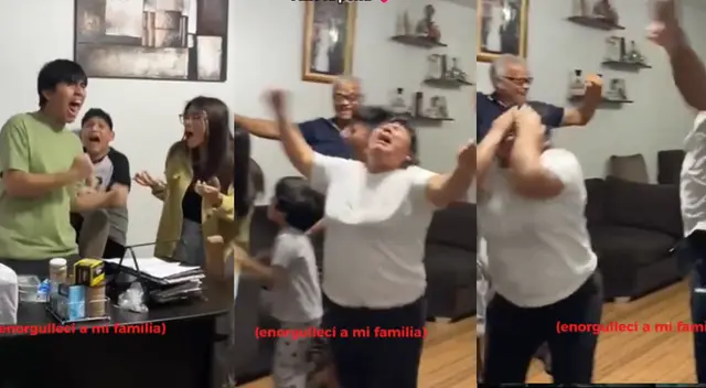 La emoción de una familia al ver ingresar a la San Marcos a uno de ellos, viene emocionando en TikTok.
