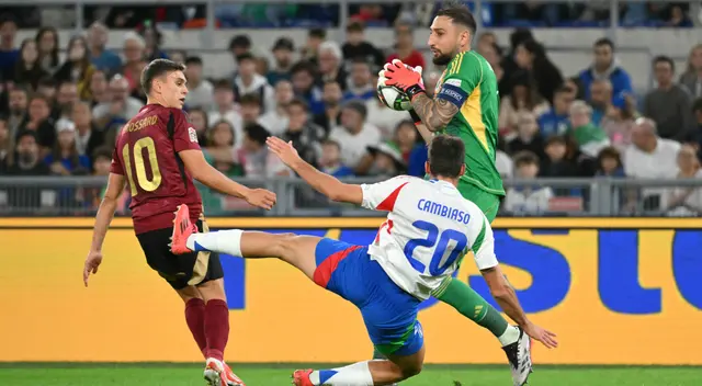 Italia vs Bélgica juegan en Roma.