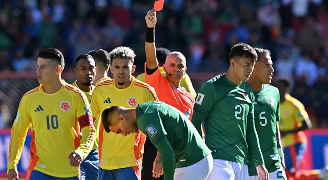 Bolivia terminó con diez jugadores tras expulsión de Héctor Cuéllar.