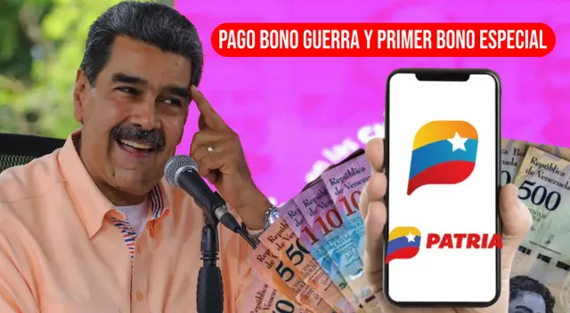 El Pago del Bono Bono Guerra y Primer Bono Especial de octubre se realiza por Sistema Patria.