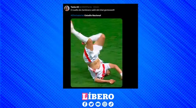 Carlos Zambrano se vuelve viral tras su caída en el Perú vs. Uruguay. Carlos Zambrano se vuelve viral tras su caída en el Perú vs. Uruguay.