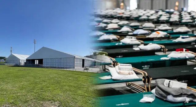 La ciudad ha iniciado el desmantelamiento del pabellón 5 del refugio Randall's Island. La ciudad ha iniciado el desmantelamiento del pabellón 5 del refugio Randall's Island.