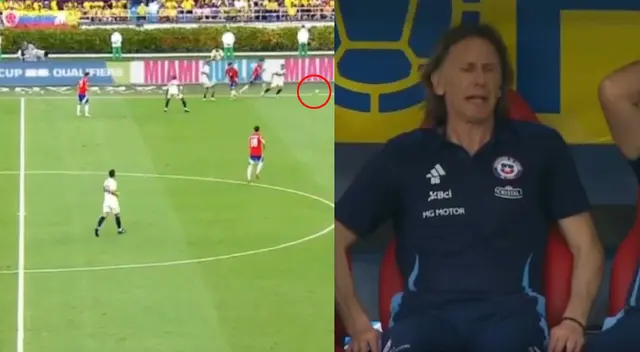 Ricardo Gareca y una inesperada reacción durante el Chile vs. Colombia. Ricardo Gareca y una inesperada reacción durante el Chile vs. Colombia.