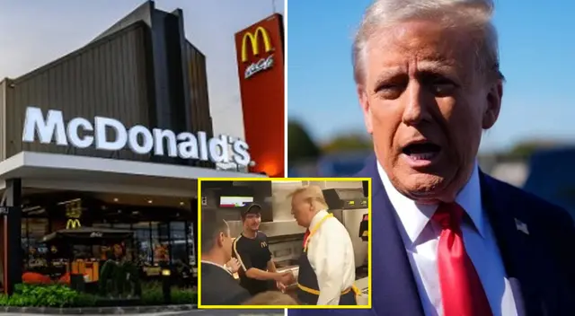 Donald Trump fríe papas en conocido McDonald's como parte de su campaña electoral. Donald Trump fríe papas en conocido McDonald's como parte de su campaña electoral.