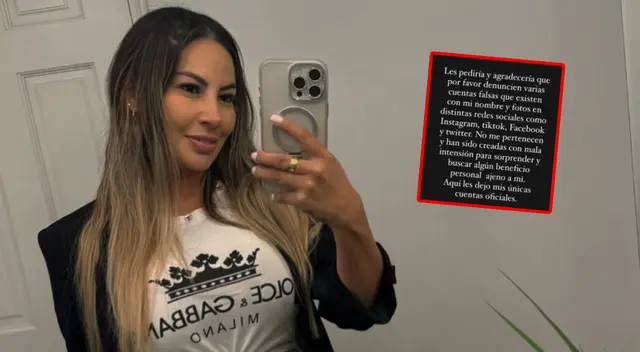 Pamela López pidió a sus seguidores denunciar cuentas falsas que dañan su imagen. Pamela López pidió a sus seguidores denunciar cuentas falsas que dañan su imagen.