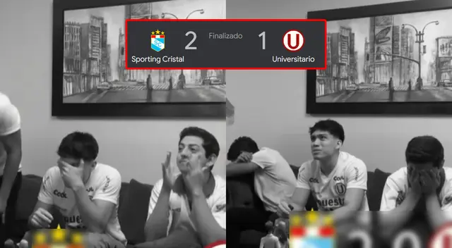 Hinchas de Universitario lamentan la derrota de su equipo ante Cristal. Hinchas de Universitario lamentan la derrota de su equipo ante Cristal.