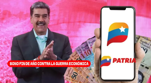 El Bono de Fin de Año contra la Guerra Económica de octubre 2024 ya está en el Sistema Patria. El Bono de Fin de Año contra la Guerra Económica de octubre 2024 ya está en el Sistema Patria.