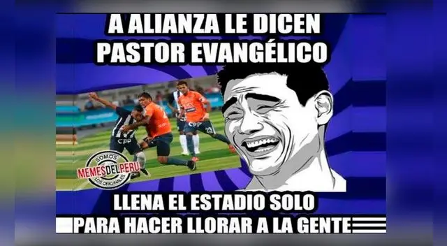 Cruel meme tras la derrota de Alianza Lima tras perder 2-1 en su propio estadio.
