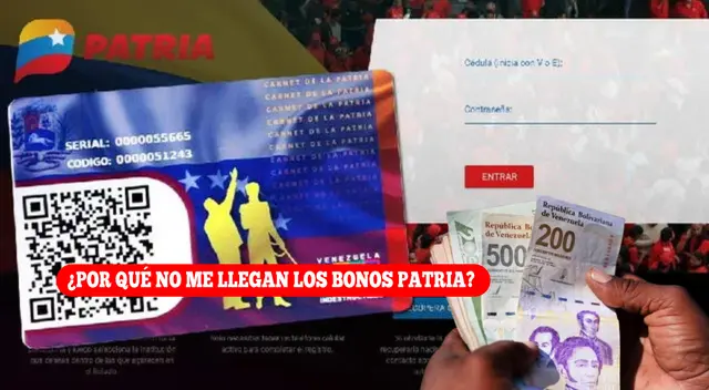 Conoce por qué no te llegan los Bonos de la Patria a la plataforma del Sistema Patria. Conoce por qué no te llegan los Bonos de la Patria a la plataforma del Sistema Patria.