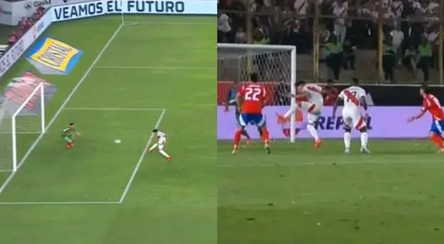 Paolo Guerrero falló una clara ocasión de gol en el Perú vs. Chile.