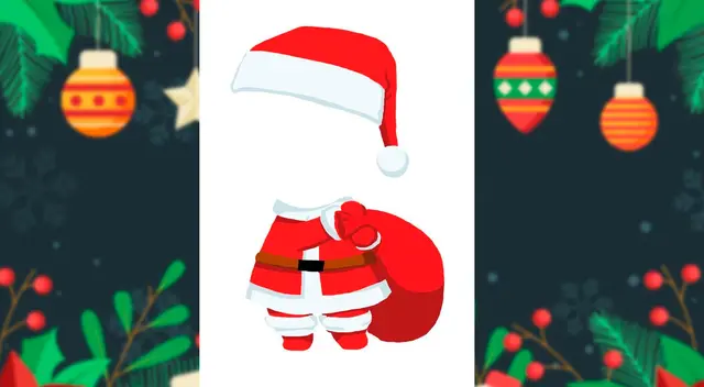 Descarga gratis la plantilla de Papá Noel para adornar el mural de tu oficina.