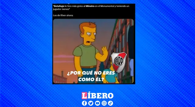 Hinchas de River Plate no puedieron creer que Botafogo haya hecho lo que ellos no pudieron. Hinchas de River Plate no puedieron creer que Botafogo haya hecho lo que ellos no pudieron.