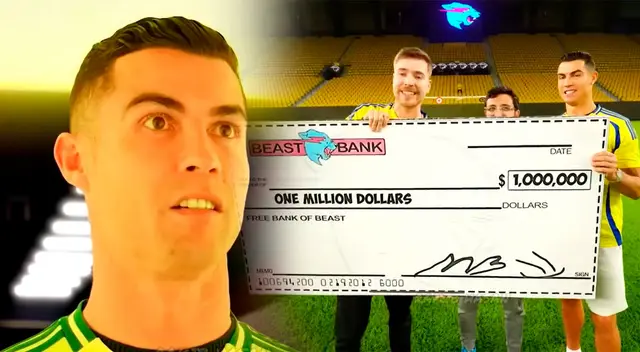 Cristiano Ronaldo no pudo superar un divertido reto y perdió un millón de dólares. Cristiano Ronaldo no pudo superar un divertido reto y perdió un millón de dólares.