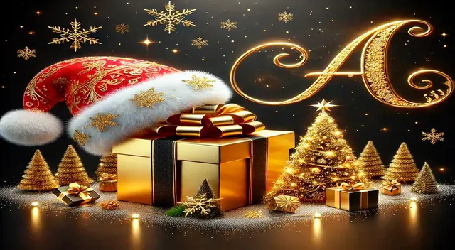 Diseño de la letra A para compartir en esta Navidad. Diseño de la letra A para compartir en esta Navidad.