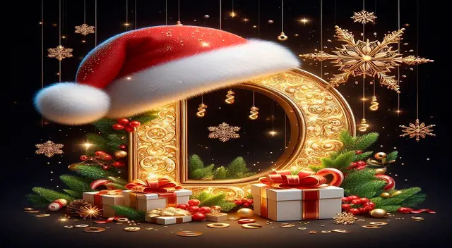 Letra D para esta Navidad creada con Ideogram para ti. Letra D para esta Navidad creada con Ideogram para ti.