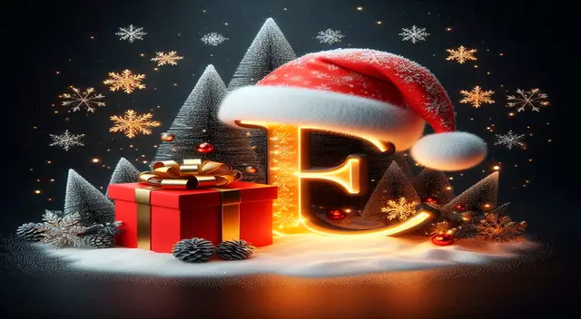 Descarga la letra E creada con la inteligencia artificial para esta Navidad. | Fuente: Ideogram Descarga la letra E creada con la inteligencia artificial para esta Navidad. | Fuente: Ideogram