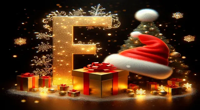 Comparte la letra F creada con Ideogram para esta Navidad. Comparte la letra F creada con Ideogram para esta Navidad.