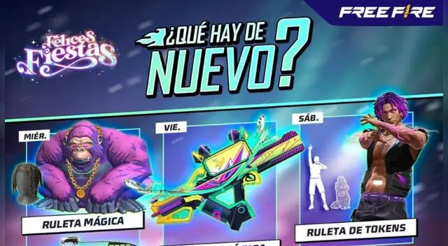 Conoce los premios de la Agenda semanal de Free Fire y las recompensas que llegan.