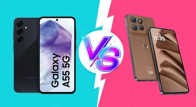 Conoce las características y precio del Galaxy A55 y Motorola Edge 50 Neo, los gama media más potentes.