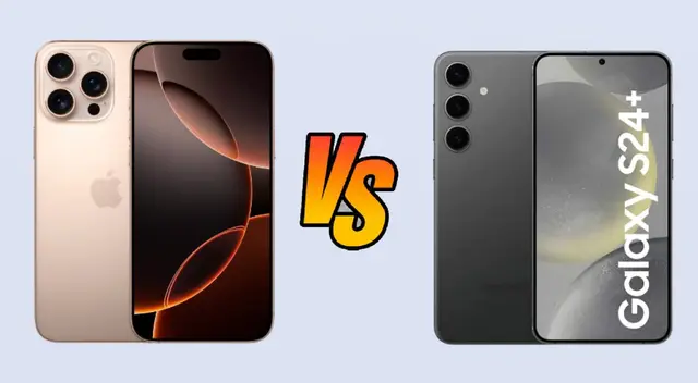 Conoce las diferencias y similitudes entre el iPhone 16 Pro y Galaxy S24 Plus. Conoce las diferencias y similitudes entre el iPhone 16 Pro y Galaxy S24 Plus.