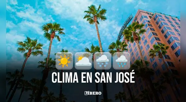 Clima y pronóstico del tiempo en San José hoy, martes 26 de agosto de 2025, según National Weather Service. | Foto: Composición Líbero
