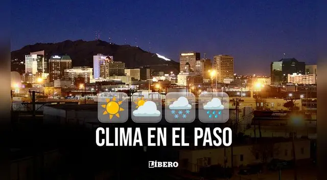Clima y pronóstico del tiempo en El Paso hoy, lunes 25 de agosto de 2025, según National Weather Service. | Foto: Composición Líbero