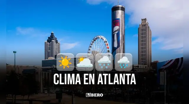 Clima y pronóstico del tiempo en Atlanta hoy, lunes 25 de agosto de 2025, según National Weather Service. | Foto: Composición Líbero