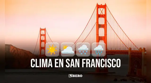 Clima y pronóstico del tiempo en San Francisco hoy, domingo 30 de marzo de 2025, según National Weather Service. | Foto: Composición Líbero