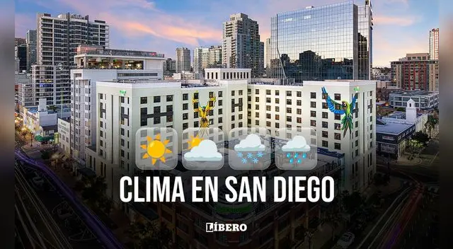 Clima y pronóstico del tiempo en San Diego hoy, martes 26 de agosto de 2025, según National Weather Service. | Foto: Composición Líbero