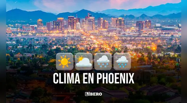 Clima y pronóstico del tiempo en Phoenix hoy, lunes 23 de diciembre de 2024, según National Weather Service. | Foto: Composición Líbero