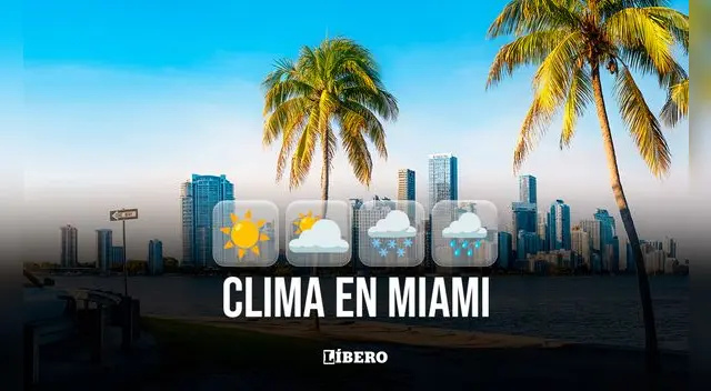 Clima y pronóstico del tiempo en Miami hoy, domingo 05 de enero de 2025, según National Weather Service. | Foto: Composición Líbero