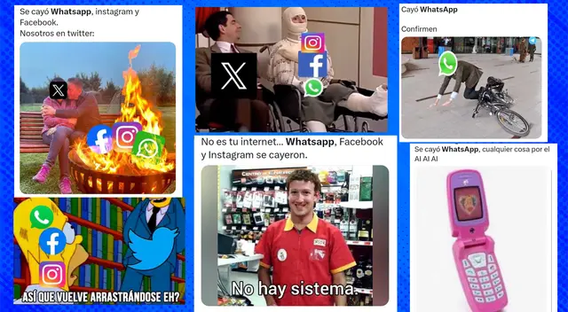 Usuarios tomaron con humor la caída de WhatsApp, Instagram y Facebook.