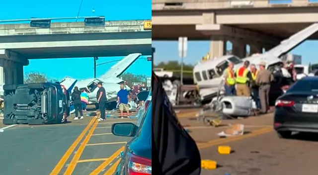 El impactante momento del accidente aéreo en Texas, Estados Unidos.