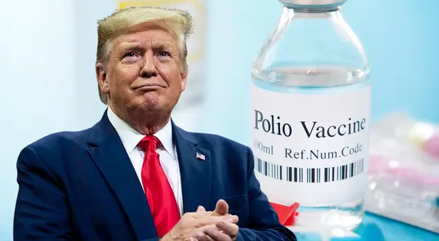 A pesar de que haya defendido a su secretario de Salud, Donald Trump sí cree en las vacunas contra la polio. Lo contrario a  Robert F. Kennedy Jr. A pesar de que haya defendido a su secretario de Salud, Donald Trump sí cree en las vacunas contra la polio. Lo contrario a  Robert F. Kennedy Jr.