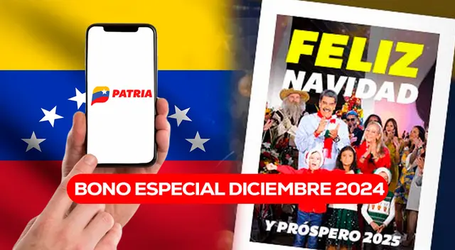 Accede a más información sobre el Bono Especial diciembre 2024 que llega a Venezuela. Accede a más información sobre el Bono Especial diciembre 2024 que llega a Venezuela.