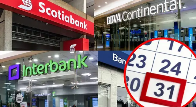 Horario de atención de los bancos en Perú: revisa si cambiarán este 31 de diciembre Horario de atención de los bancos en Perú: revisa si cambiarán este 31 de diciembre