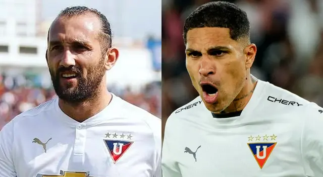 Hernán Barcos y Paolo Guerrero fueron campeones con LDU. Hernán Barcos y Paolo Guerrero fueron campeones con LDU.