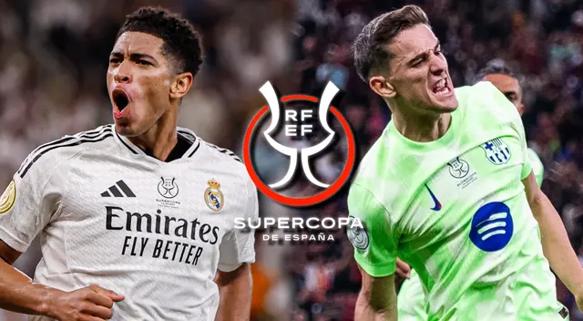 Real Madrid y Barcelona se disputan el título de la Supercopa de España 2025.