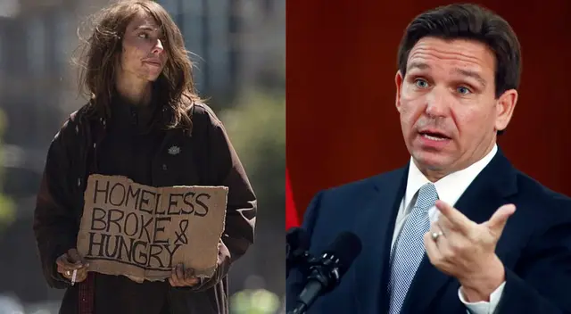 Ron DeSantis impulsa ley que deja a los ciudadanos demandar por falta de refugio legal.