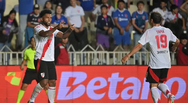 Miguel Borja anotó el gol del triunfo de River Plate ante Universidad de Chile